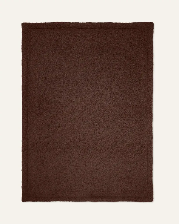 Топло ќебенце Bouclé BROWN — фотографија 5
